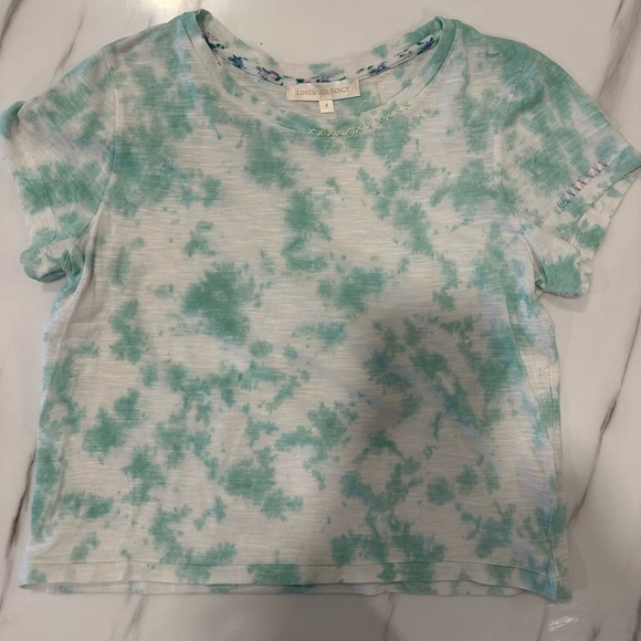 LoveShackFancy Rubin Crop Tee Tie Dye - Picture 2 of 4